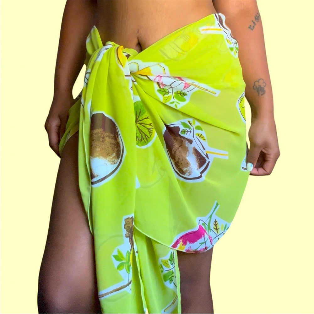 Vibrant Lime Green Sarong